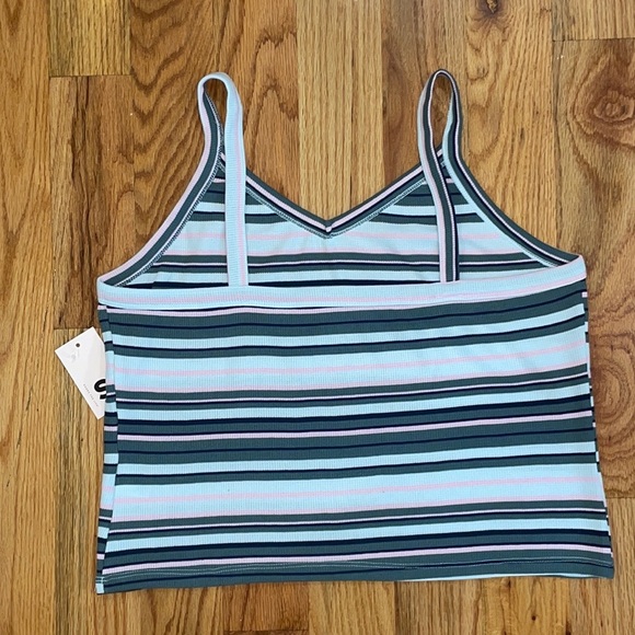 NEW Women's Wide-Strap Cami Top Striped Stretchy Plus Size tank 2X - Picture 5 of 16